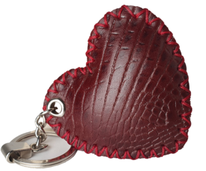 Handmade leather heart keychain Ramezani
