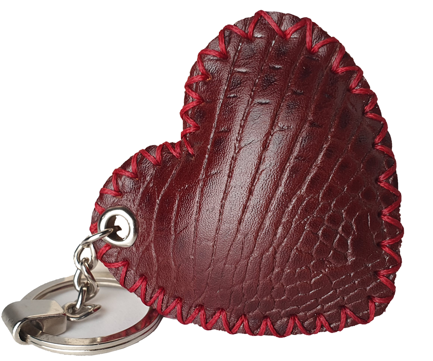 Handmade leather heart keychain Ramezani